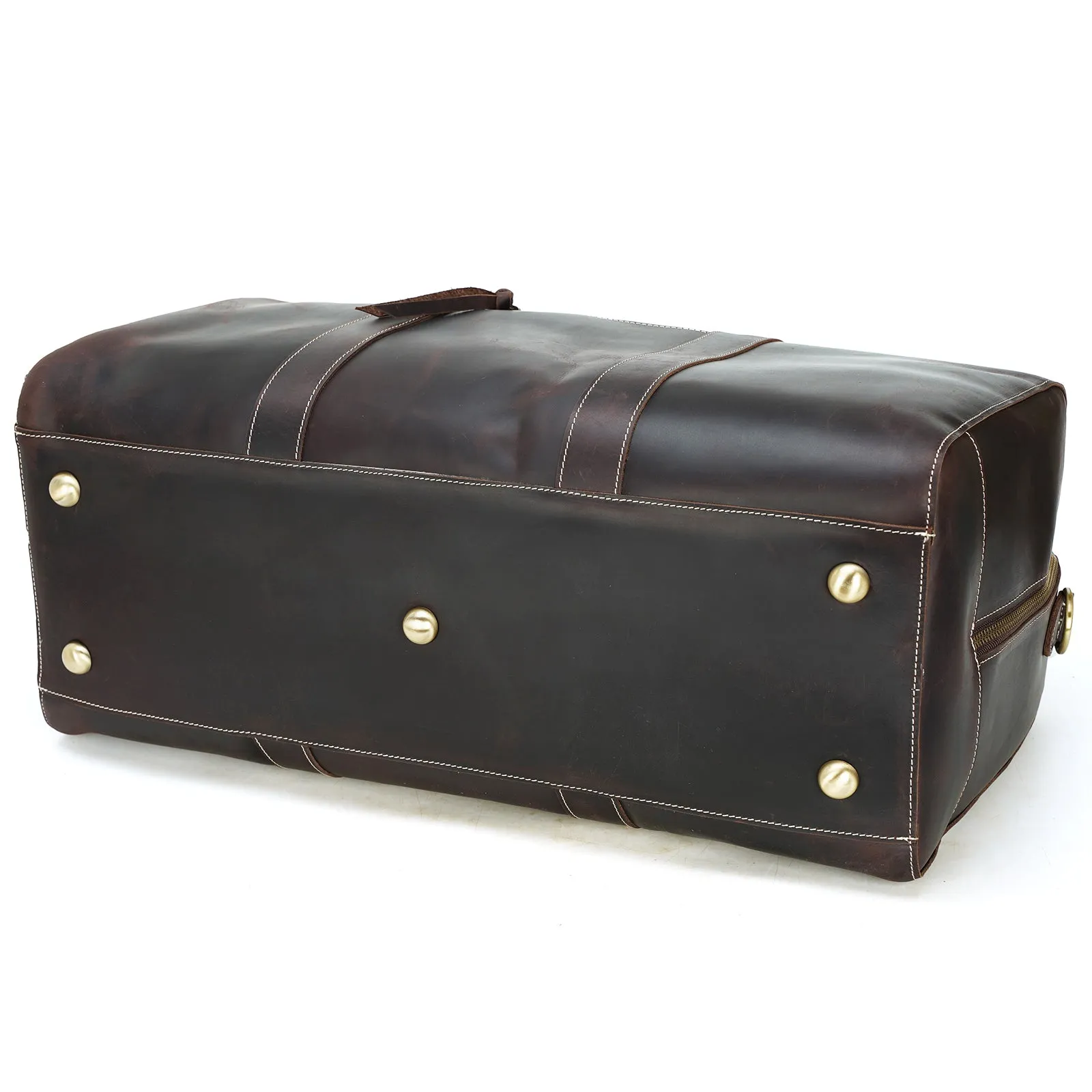 Polare Leather Duffle Weekend Travel Bag For Men With Full Grain Cowhide Leather 23.2'' Duffel Bag
