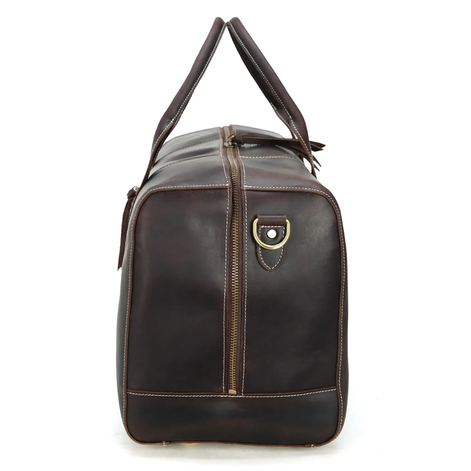 Polare Leather Duffle Weekend Travel Bag For Men With Full Grain Cowhide Leather 23.2'' Duffel Bag