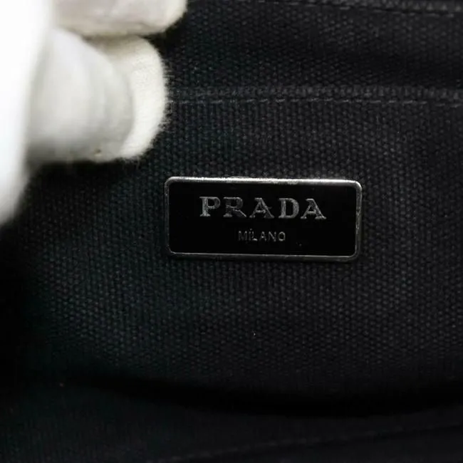 Prada Canapa Two Way Style Camouflage Print Heavy Canvas In Shades Of Blue