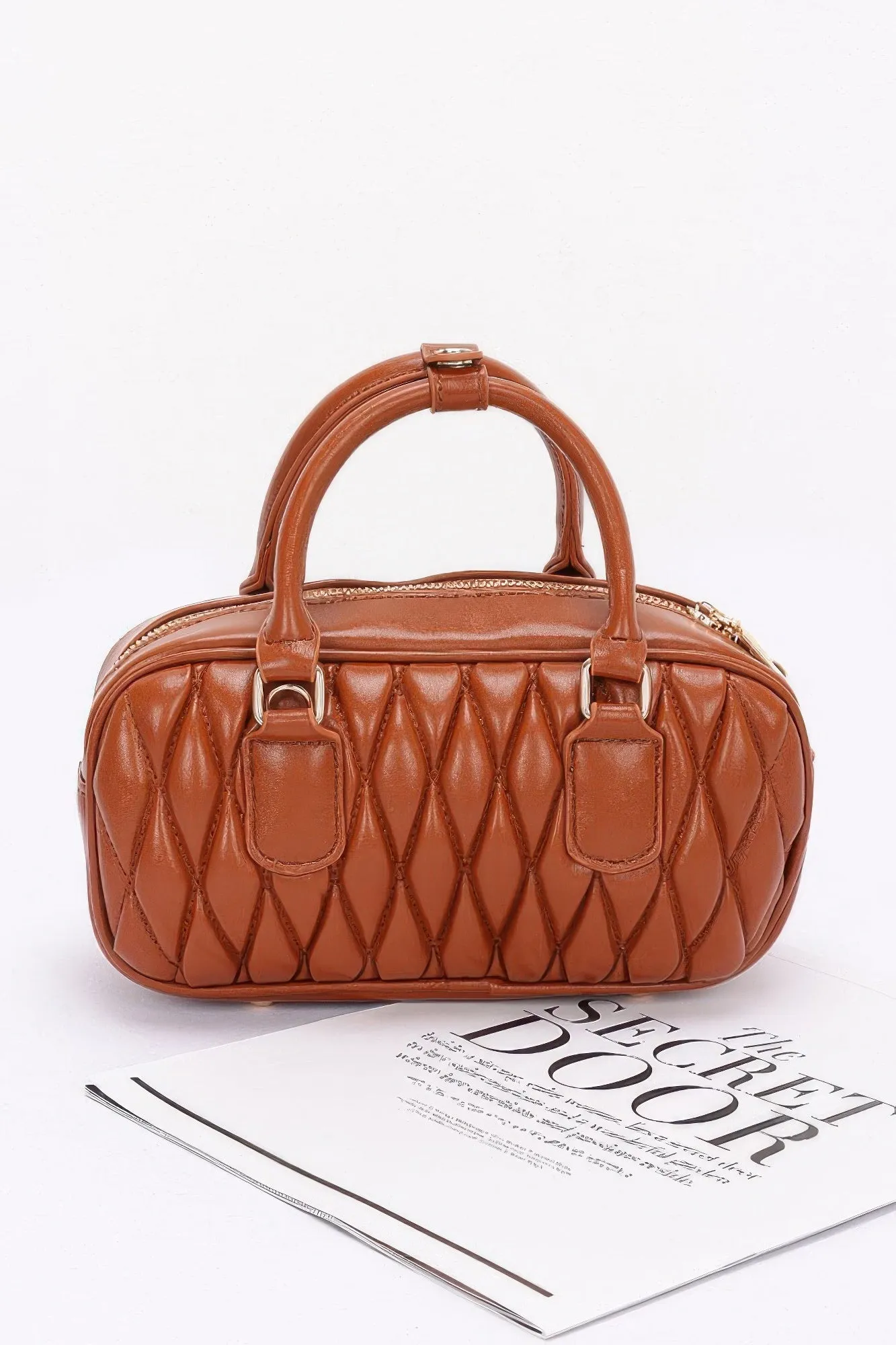 Quilted Faux Leather Handbag
