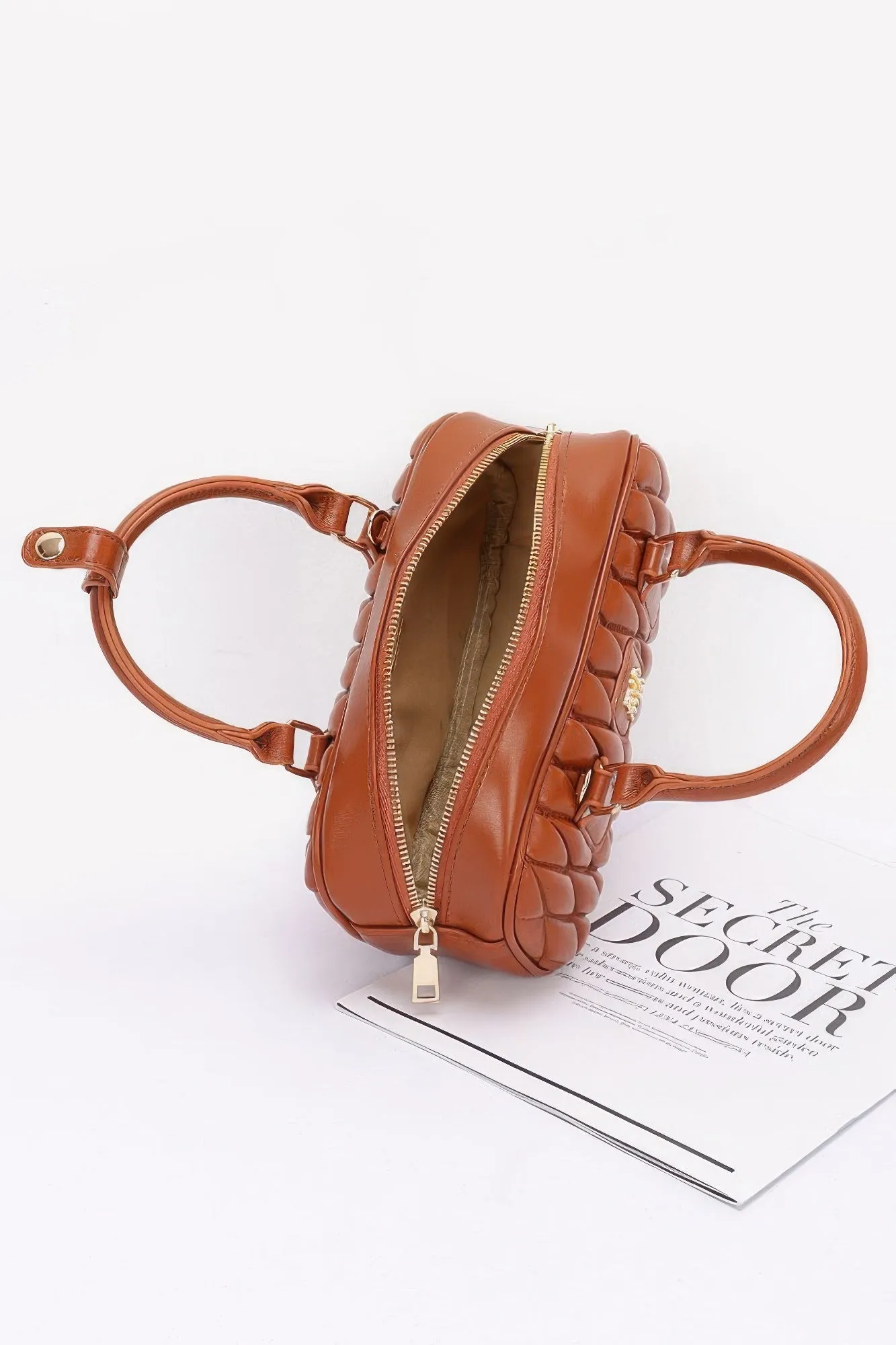 Quilted Faux Leather Handbag