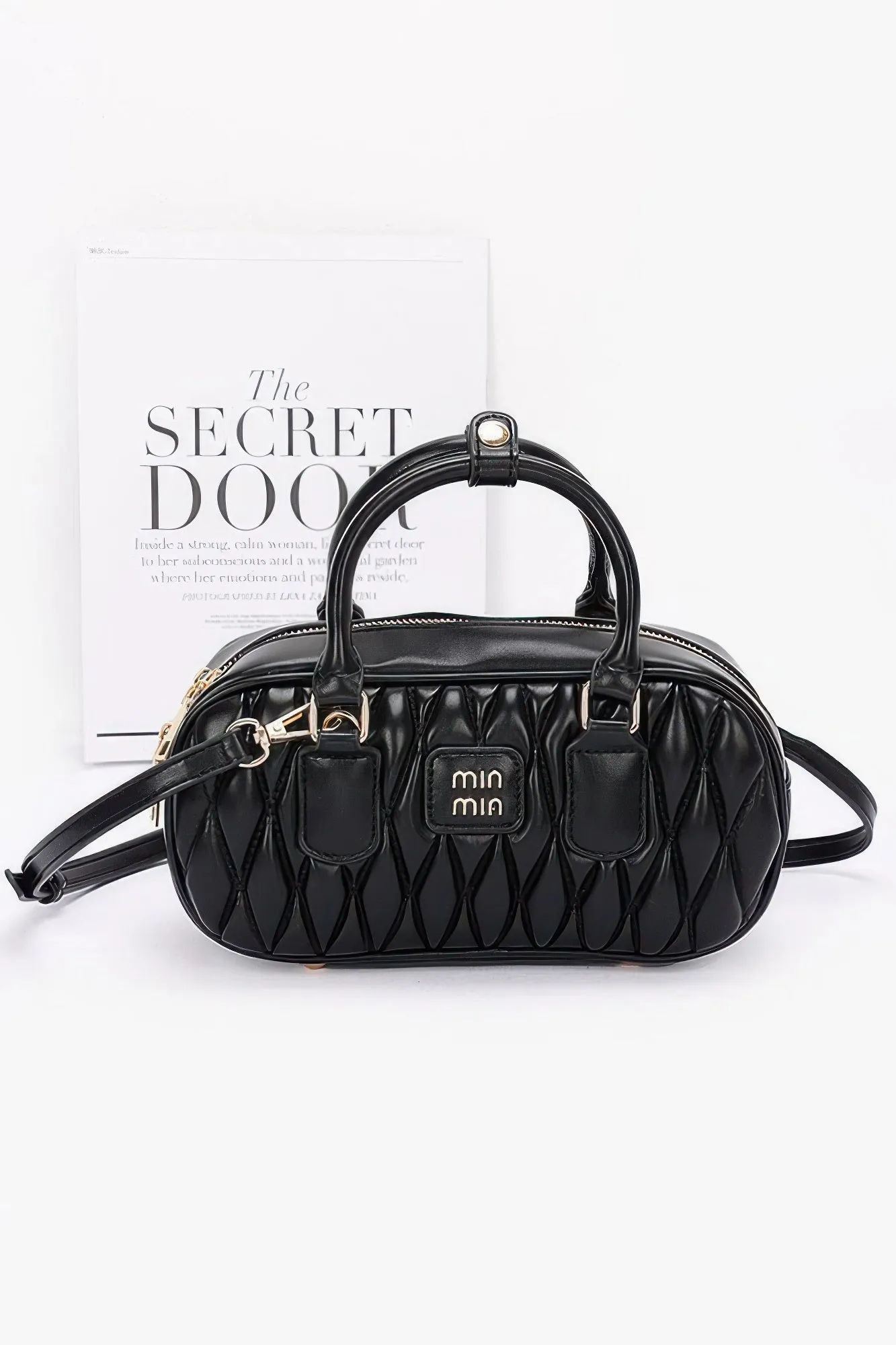 Quilted Faux Leather Handbag