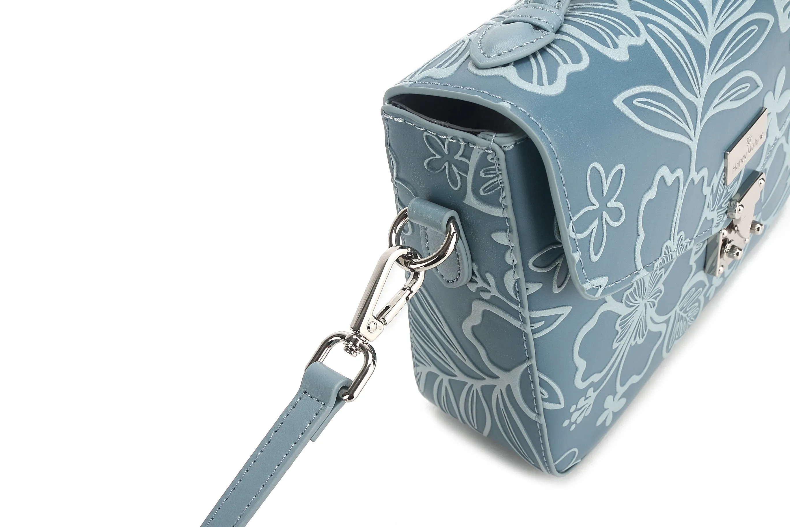 Satchel Alice Cherry Blossom Embossed Blue