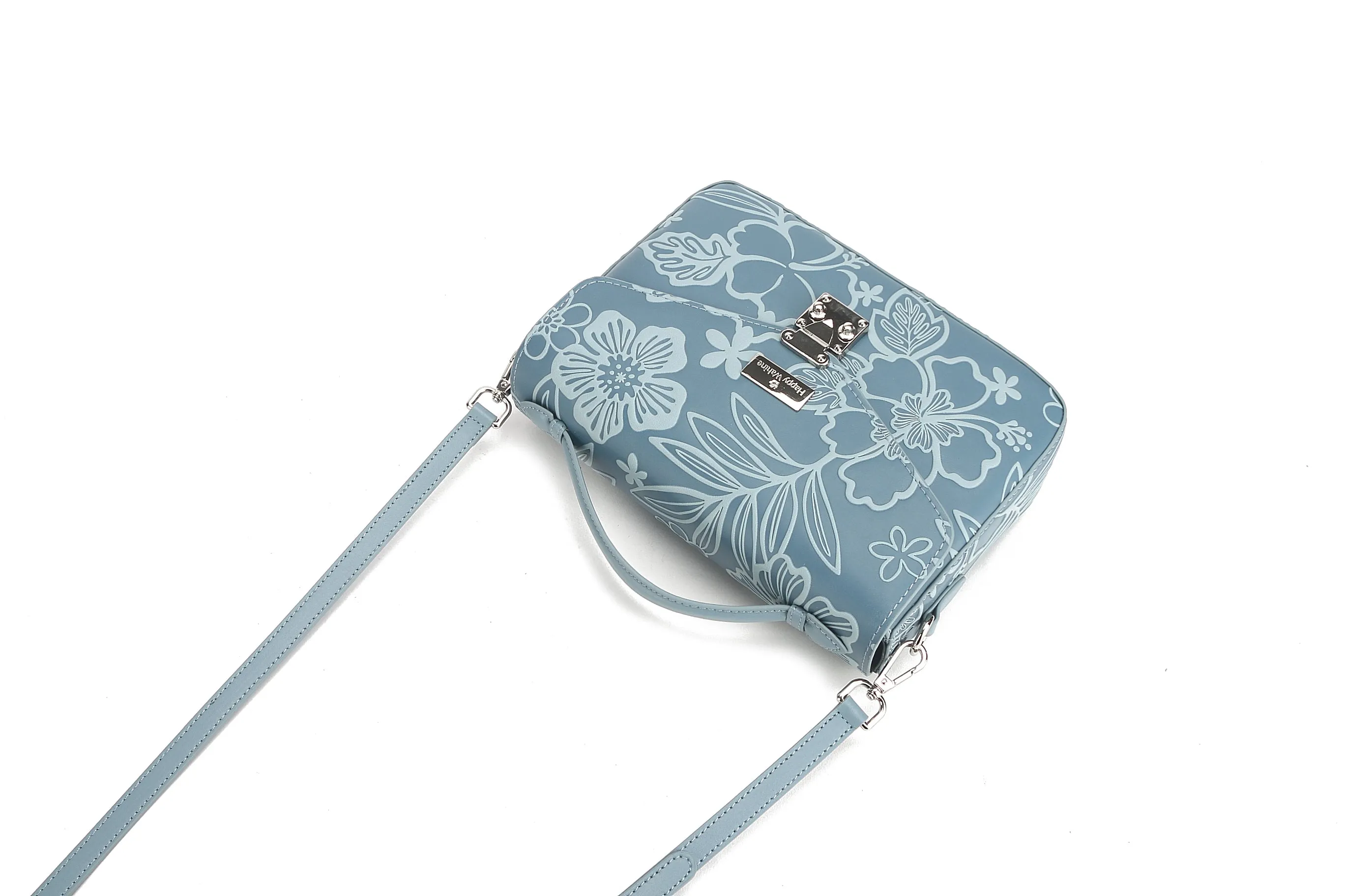Satchel Alice Cherry Blossom Embossed Blue