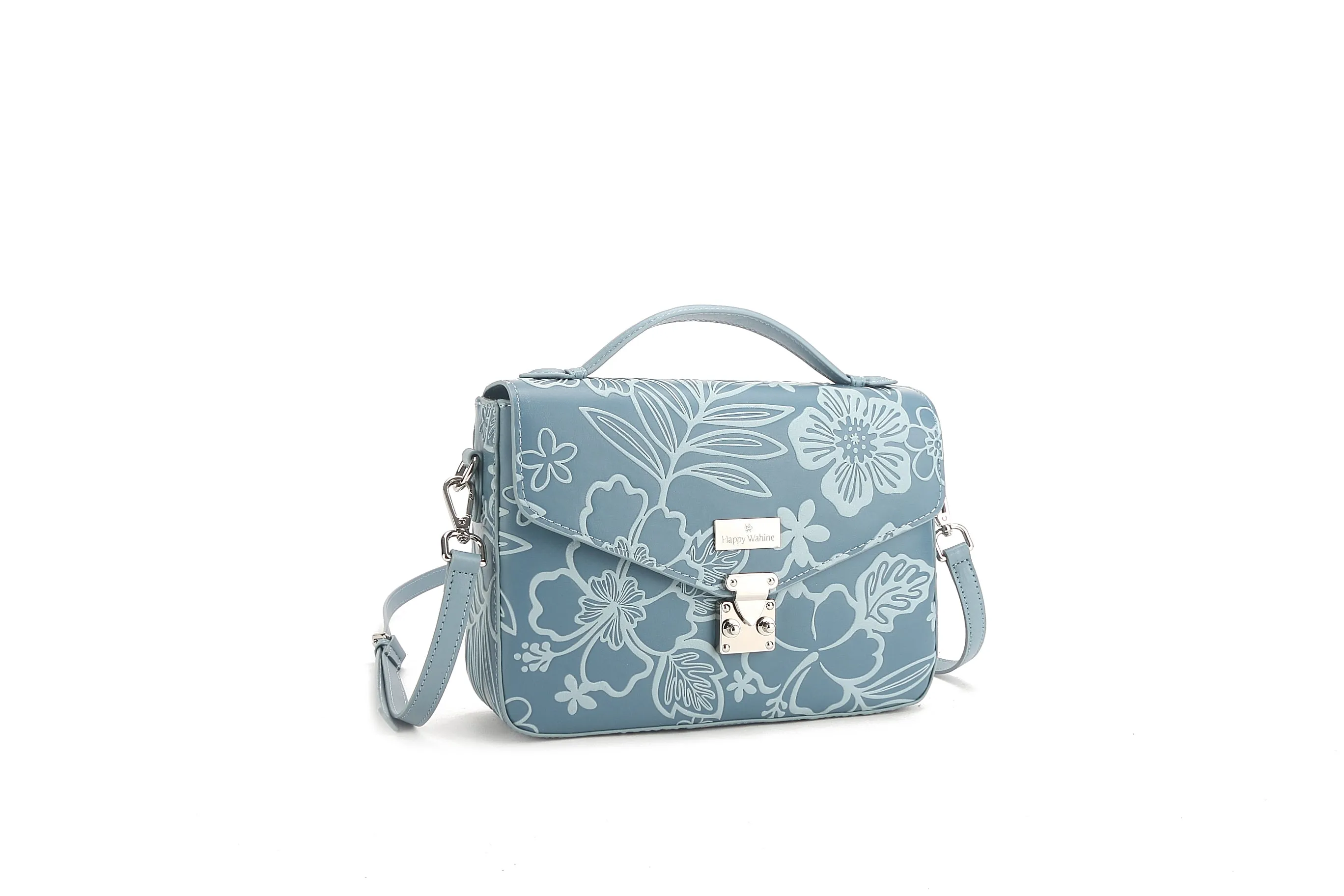 Satchel Alice Cherry Blossom Embossed Blue