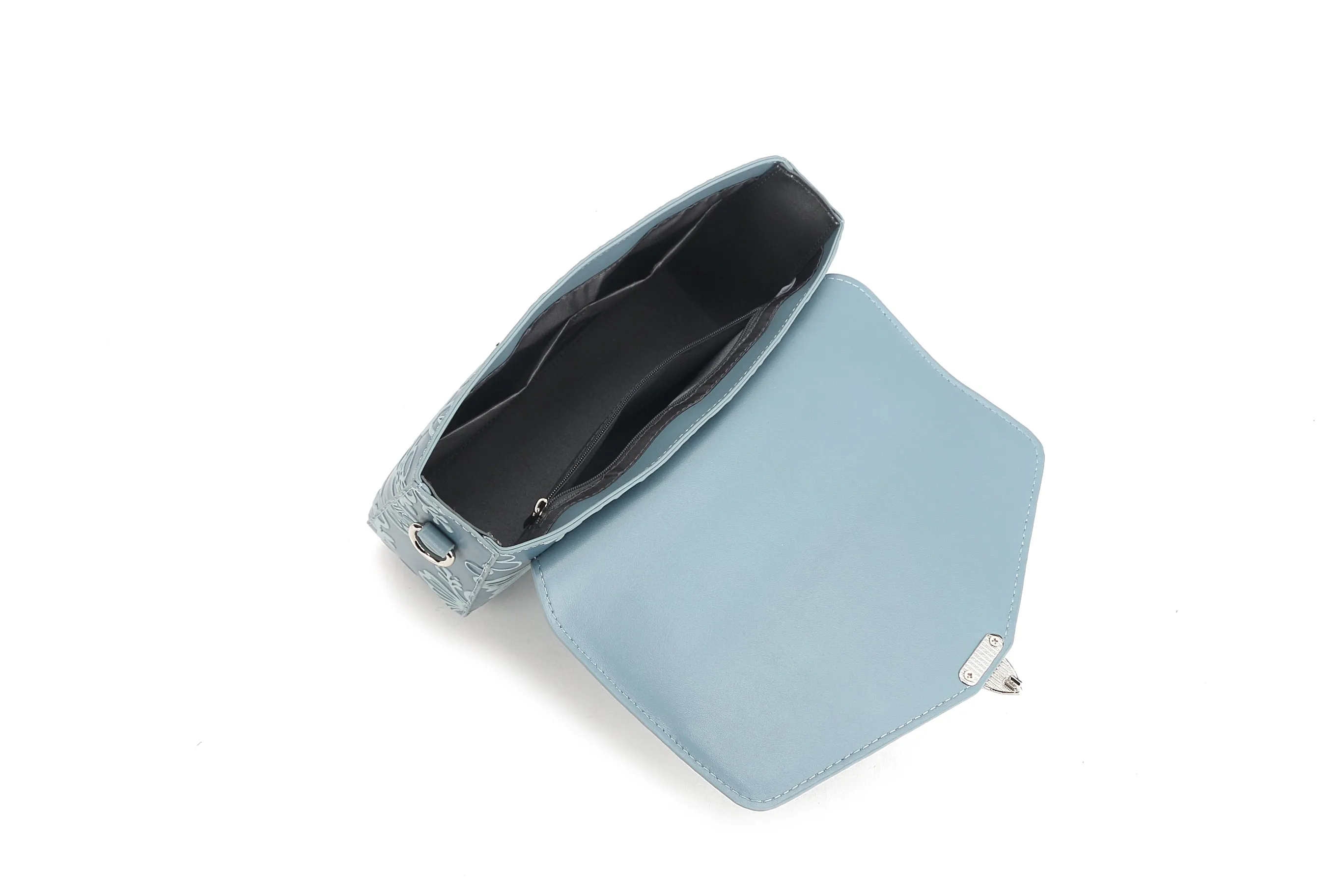 Satchel Alice Cherry Blossom Embossed Blue