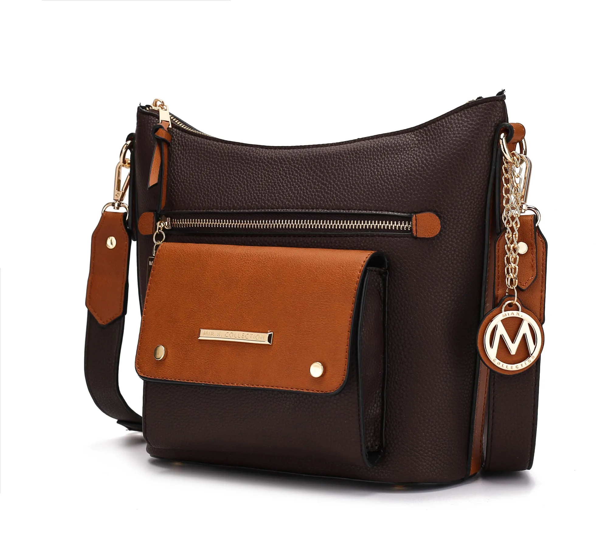 Serenity Color Block Vegan Leather Women Crossbody Bag