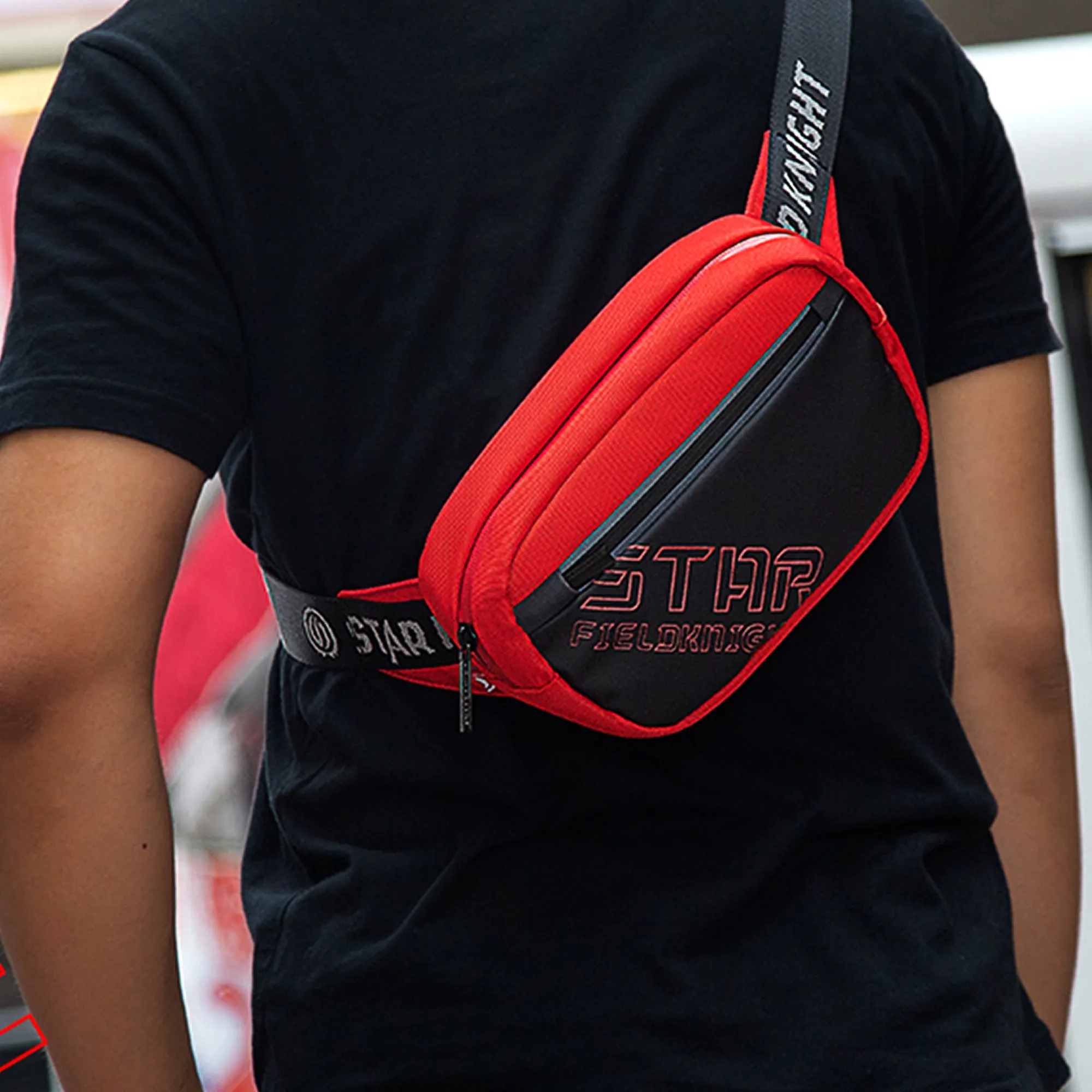 SFK Night Reflective Motorcycle Anti-theft Waist Bag - 708741
