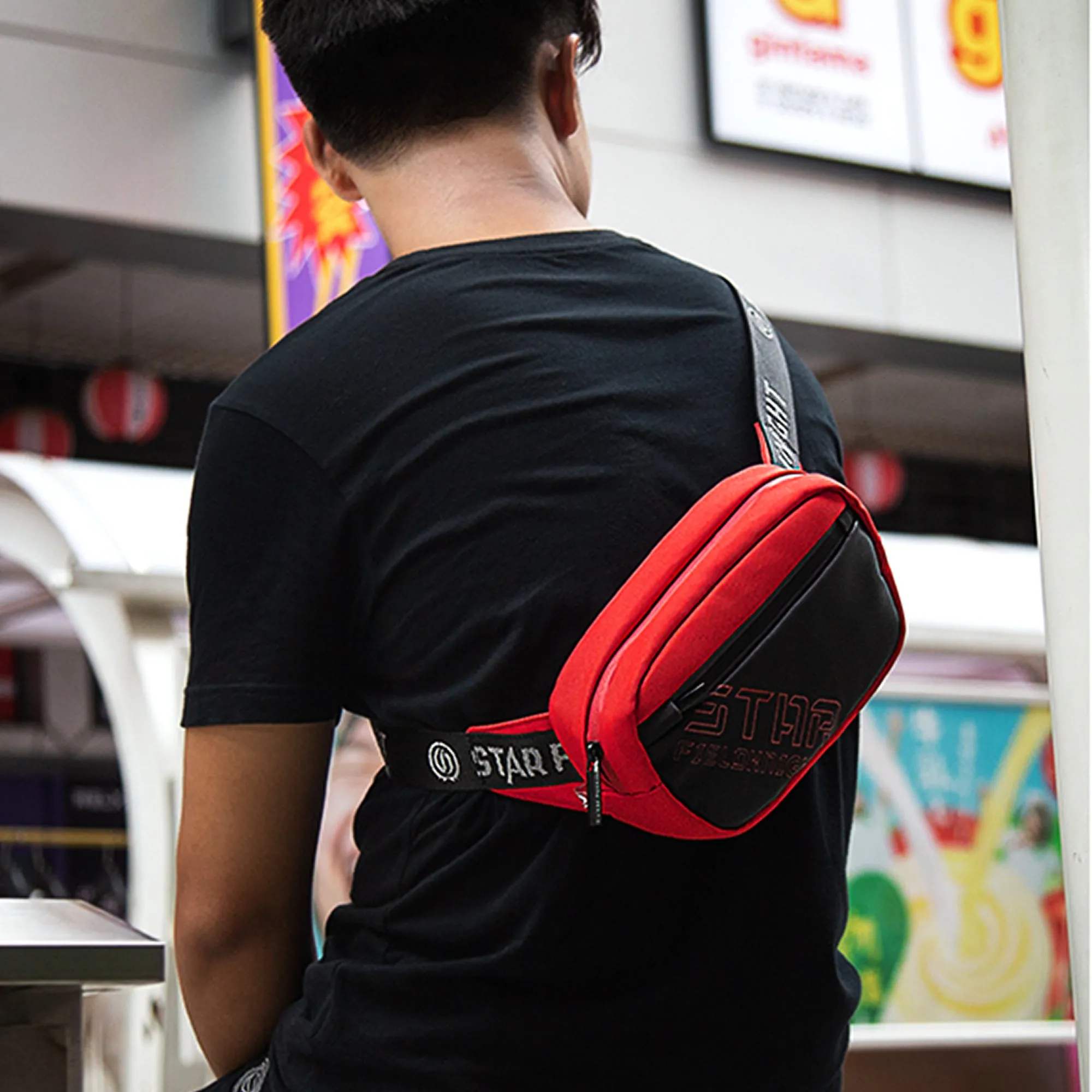 SFK Night Reflective Motorcycle Anti-theft Waist Bag - 708741