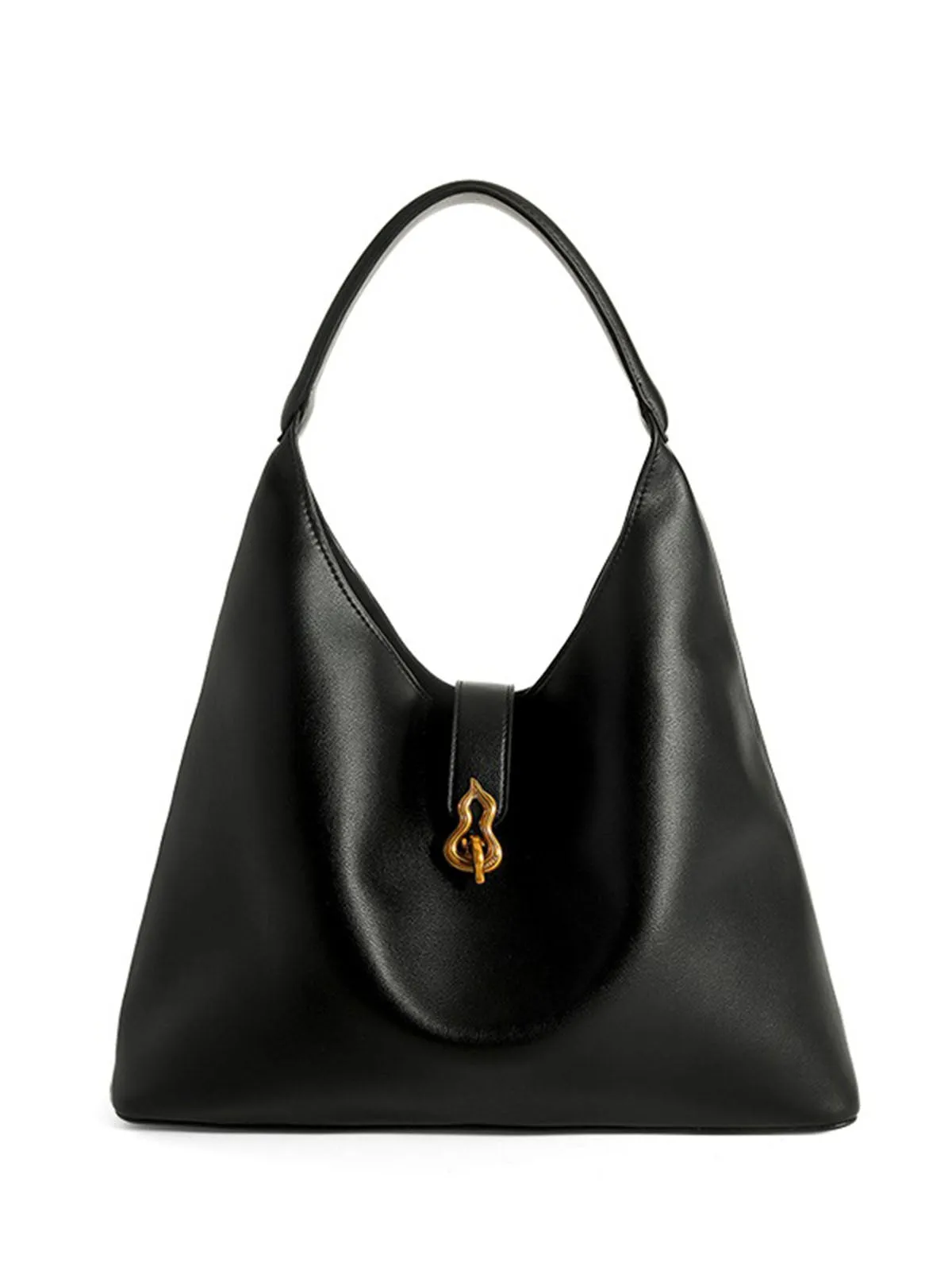 Smting | Large Leather Hobo Bag with our Hulu Lock
