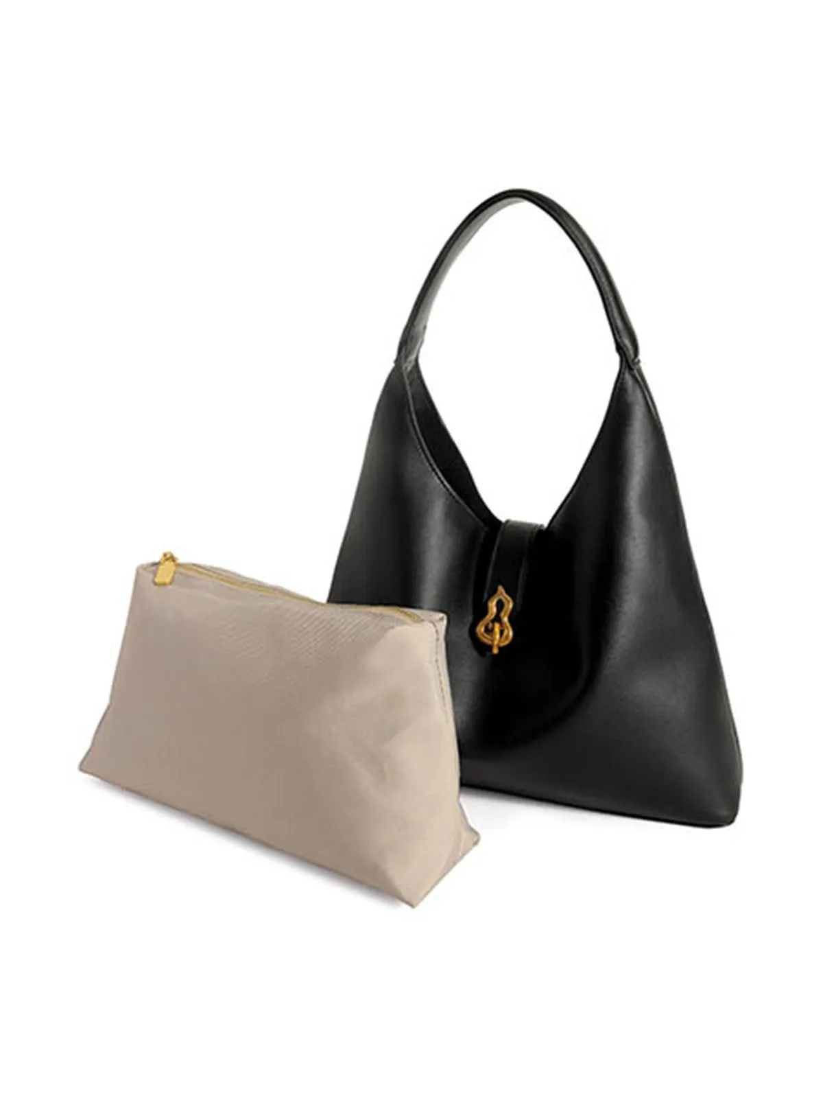 Smting | Large Leather Hobo Bag with our Hulu Lock