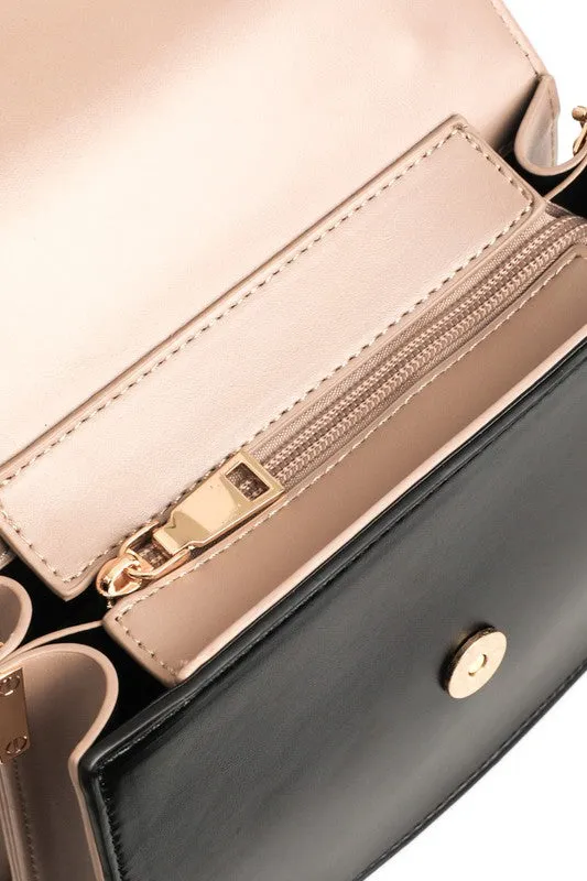 Two Tone Envelope Crossbody Bag