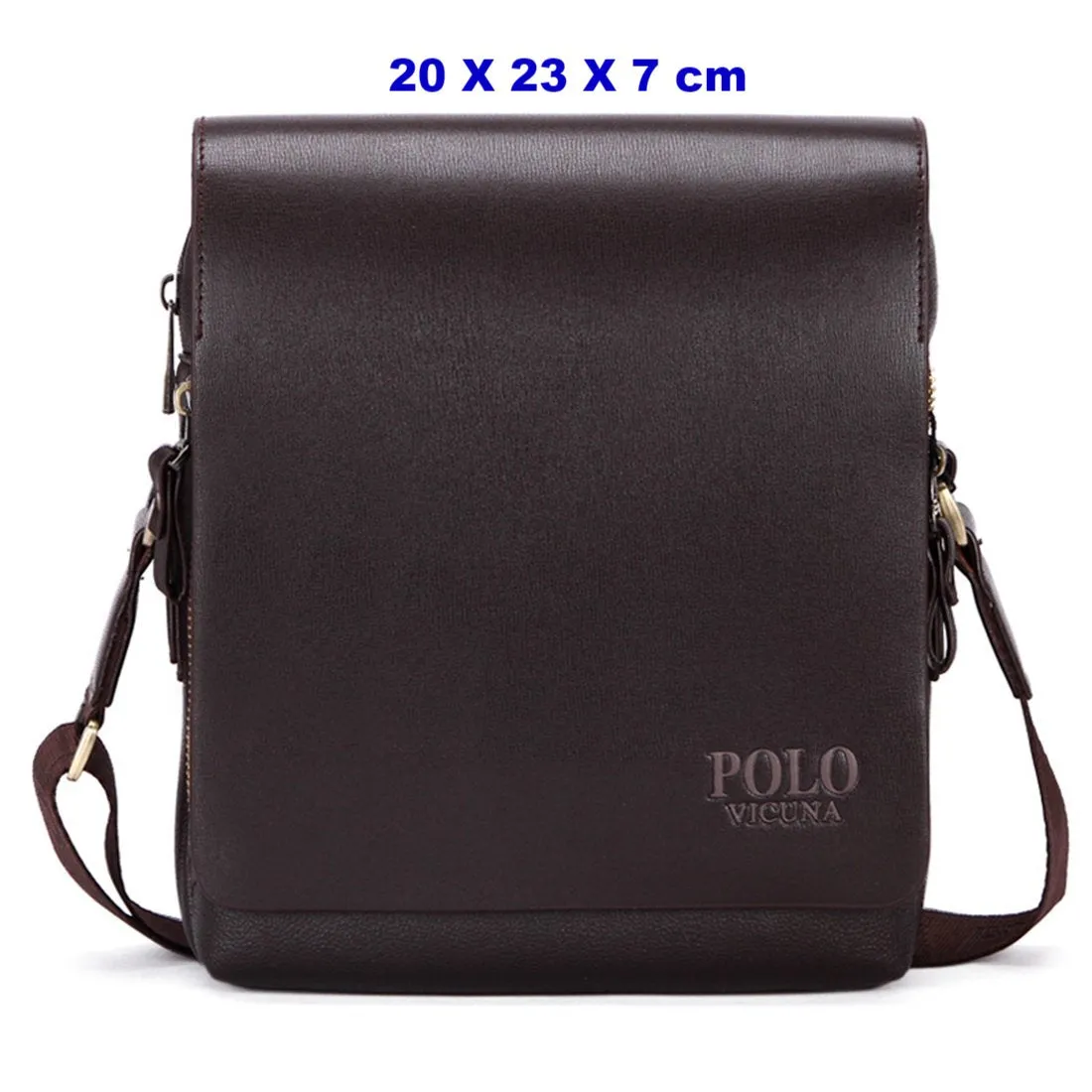 Vicuna Polo Vintage Leder Kuriertasche - Braun