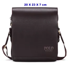 Vicuna Polo Vintage Leder Kuriertasche - Braun