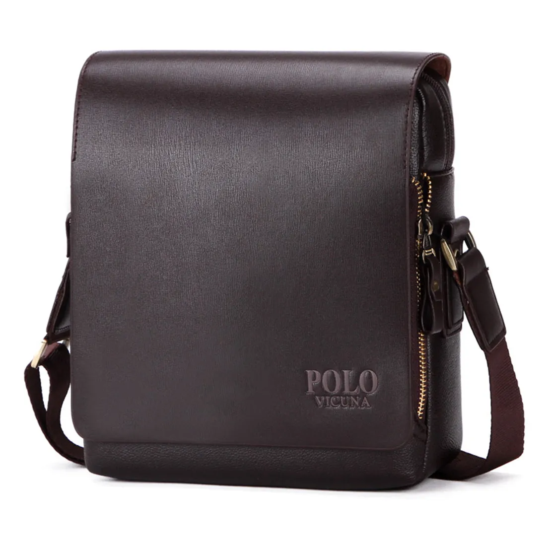 Vicuna Polo Vintage Leder Kuriertasche - Braun
