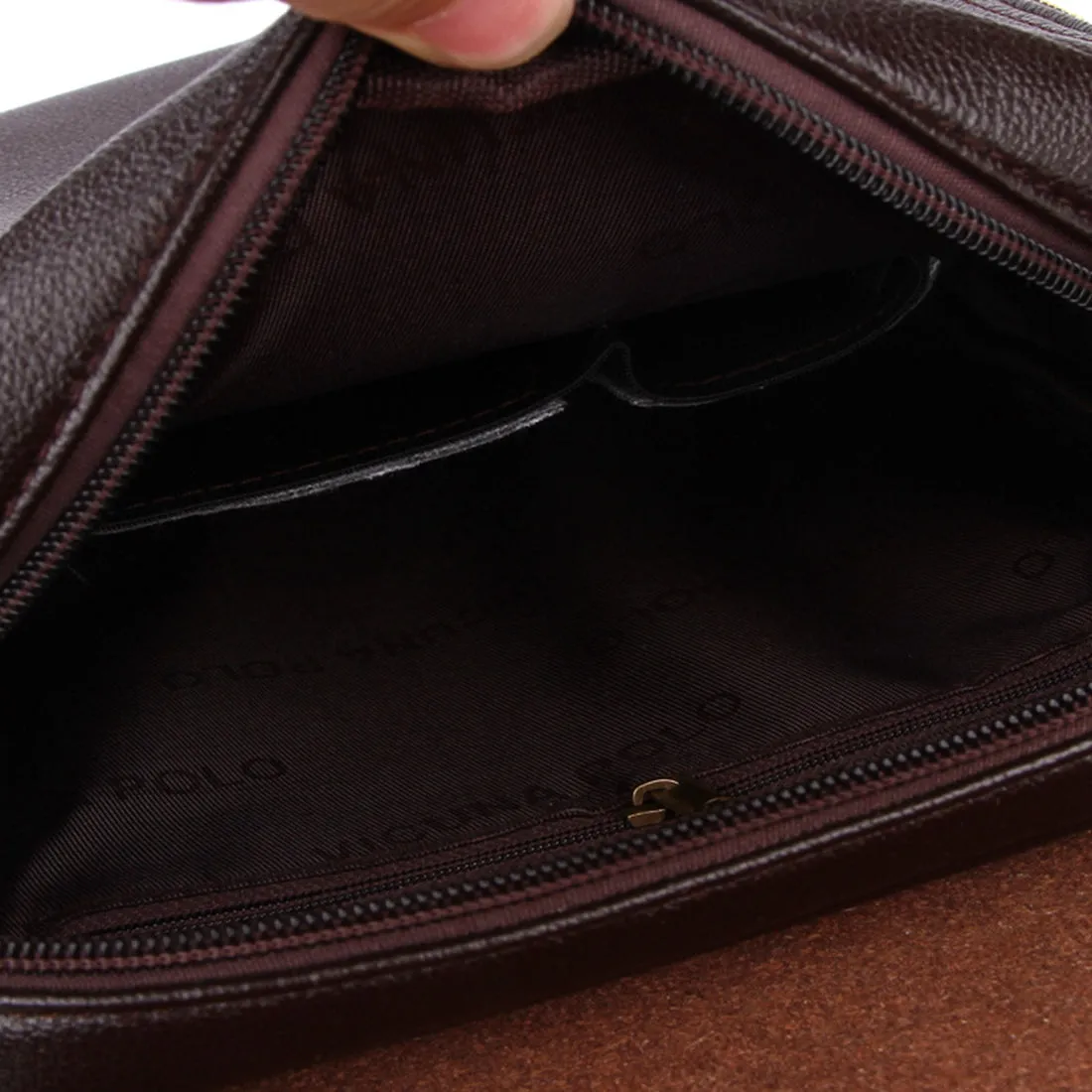 Vicuna Polo Vintage Leder Kuriertasche - Braun