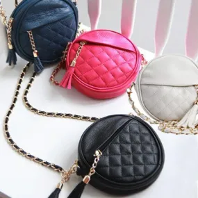 Women handbag fashion women messenger bags vintage shoulder bags mini tassel chain bag pu leather handbags clutch purse