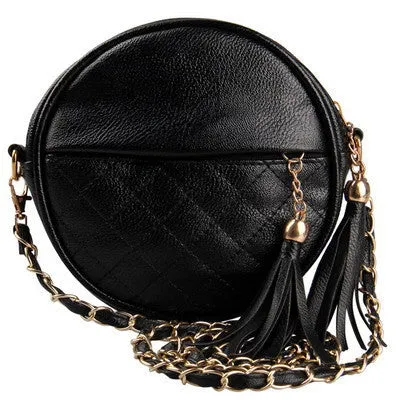 Women handbag fashion women messenger bags vintage shoulder bags mini tassel chain bag pu leather handbags clutch purse