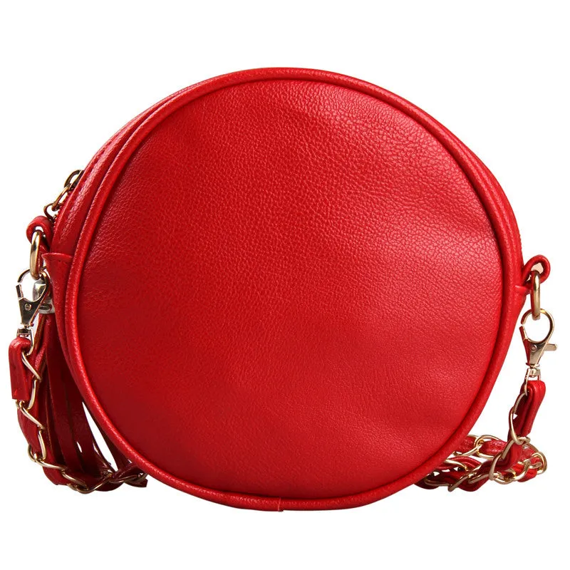 Women handbag fashion women messenger bags vintage shoulder bags mini tassel chain bag pu leather handbags clutch purse
