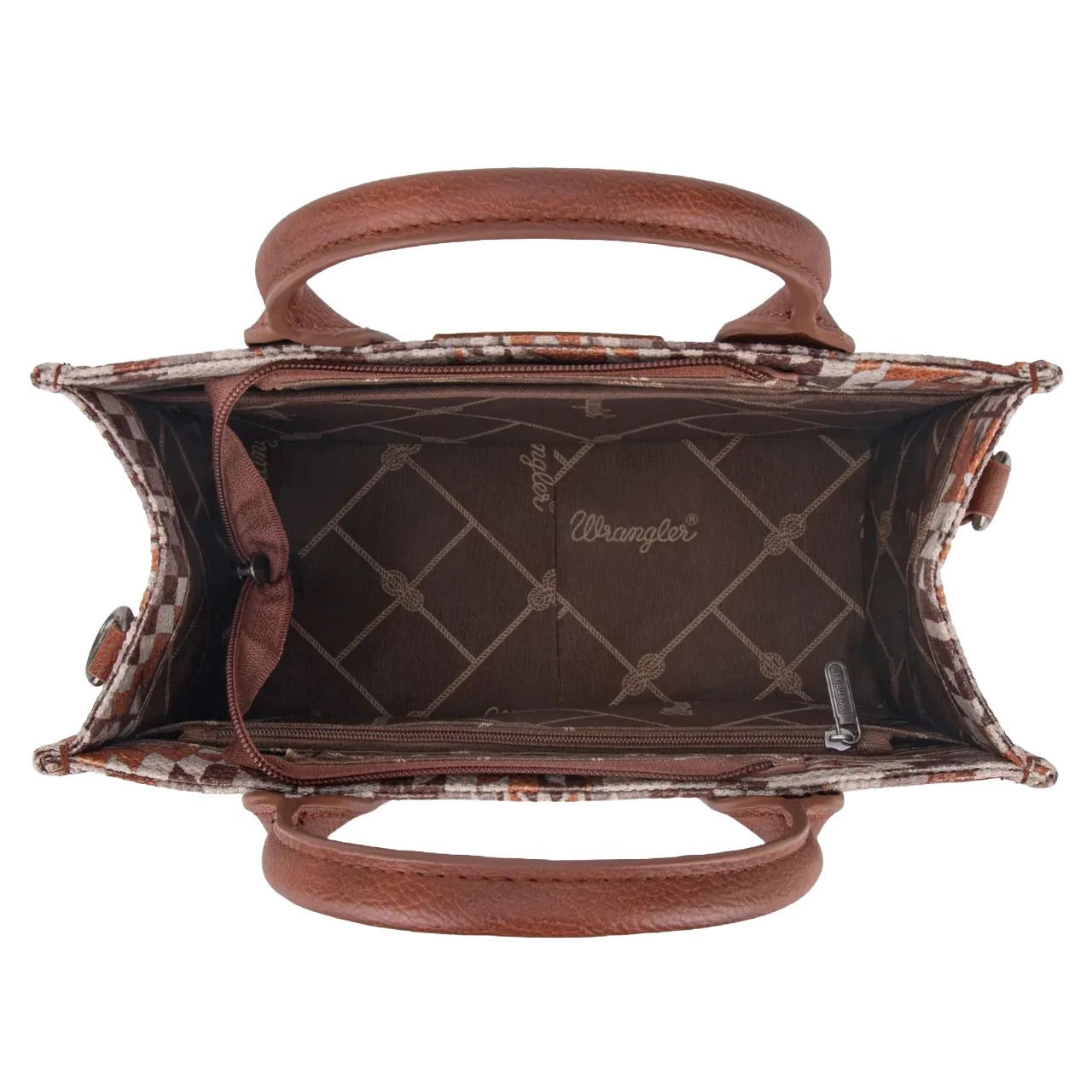 Wrangler Ladies Brown Southwestern Print Tote Crossbody WG2213-8120SBR