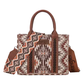 Wrangler Ladies Brown Southwestern Print Tote Crossbody WG2213-8120SBR